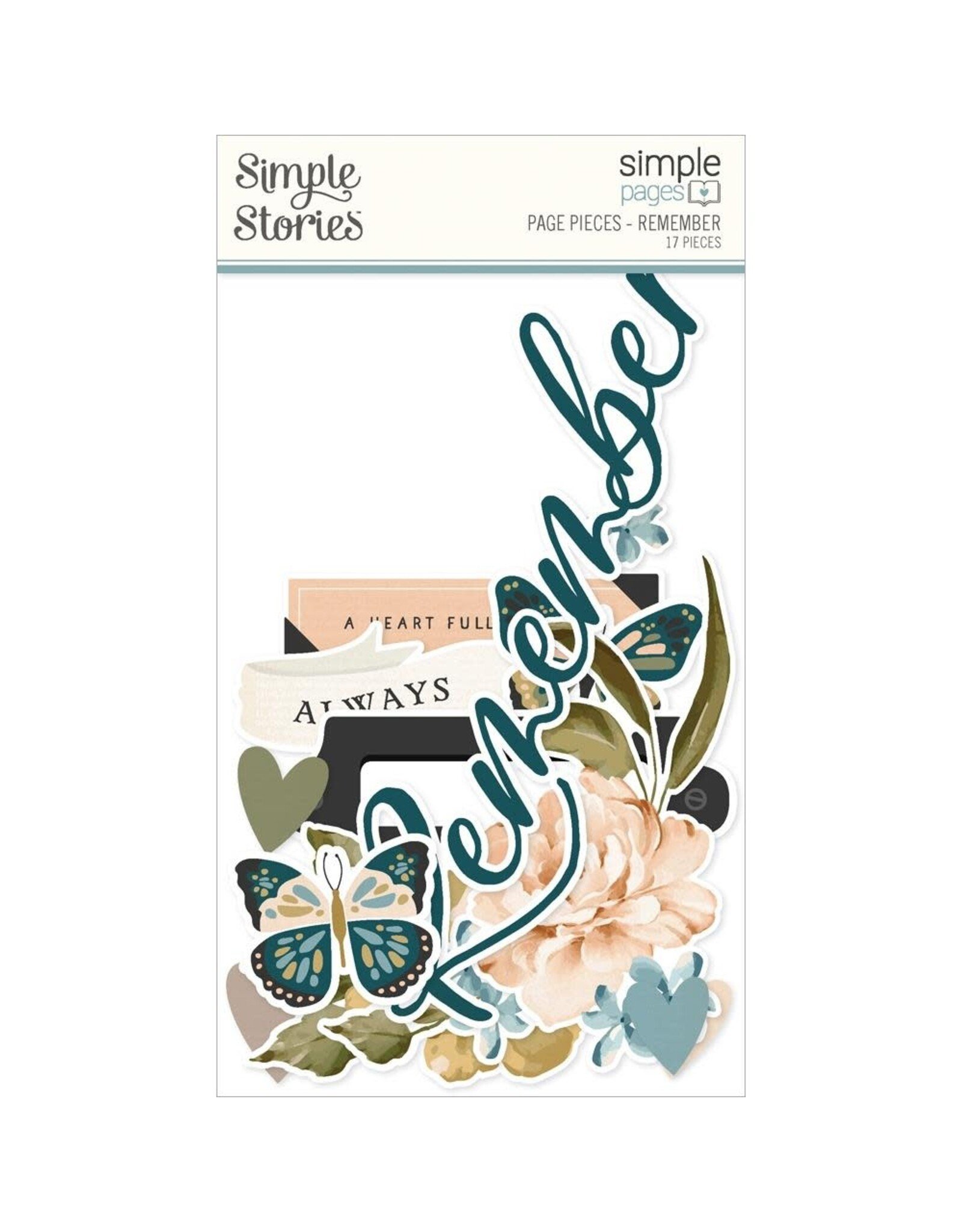 SIMPLE STORIES SIMPLE STORIES SIMPLE PAGES REMEMBER PAGE PIECES 17/PK