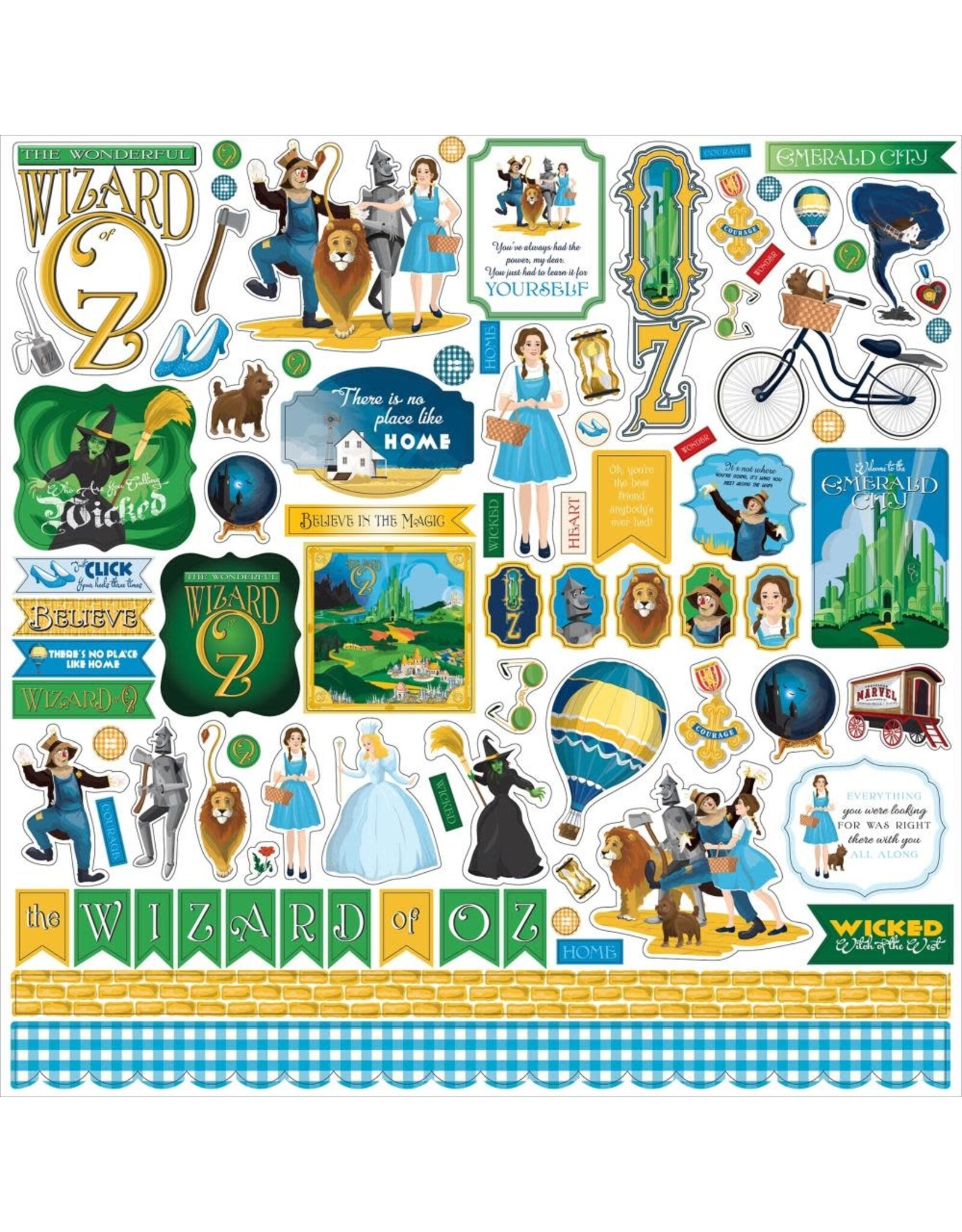 CARTA BELLA CARTA BELLA WIZARD OF OZ 12x12 ELEMENT STICKERS