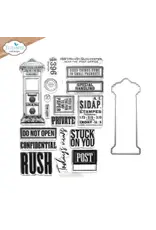 ELIZABETH CRAFT DESIGNS ELIZABETH CRAFT DESIGNS CORRESPONDENCE FROM THE PAST 3 CLEAR STAMP AND DIE SET