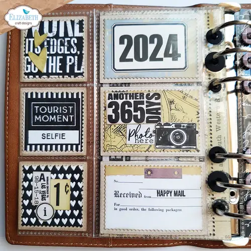 ELIZABETH CRAFT DESIGNS ELIZABETH CRAFT DESIGNS SIDEKICK PLANNER ESSENTIALS POSTAGE STAMPS FILLERS 2 DIE SET
