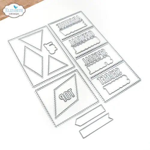 ELIZABETH CRAFT DESIGNS ELIZABETH CRAFT DESIGNS SIDEKICK PLANNER ESSENTIALS POSTAGE STAMPS FILLERS 1 DIE SET
