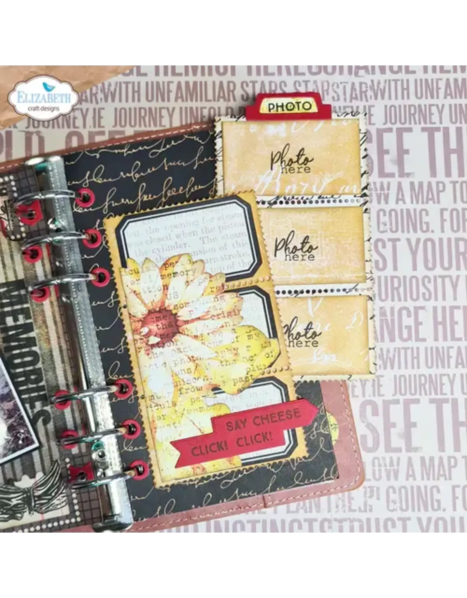 ELIZABETH CRAFT DESIGNS ELIZABETH CRAFT DESIGNS SIDEKICK PLANNER ESSENTIALS POSTAGE STAMPS FILLERS 1 DIE SET