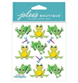 EK SUCCESS JOLEES BOUTIQUE CUTSY FROGS REPEAT 3D STICKERS