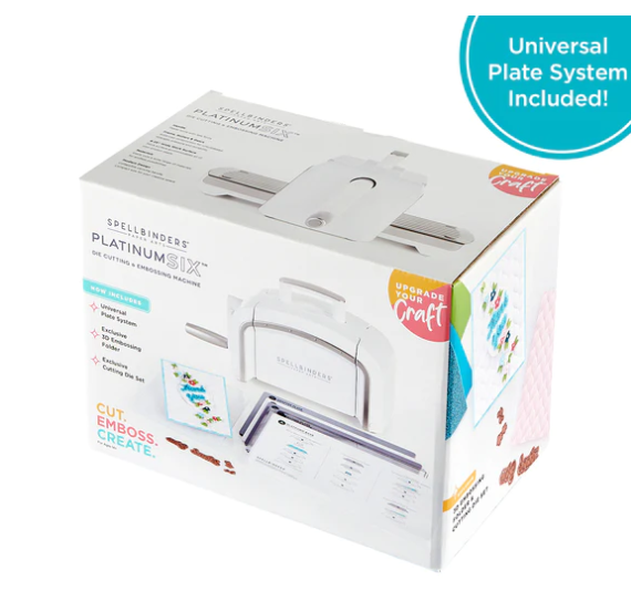 SPELLBINDERS SPELLBINDERS NEW & IMPROVED PLATINUM 6 DIE CUTTING & EMBOSSING MACHINE WITH UNIVERSAL PLATE SYSTEM