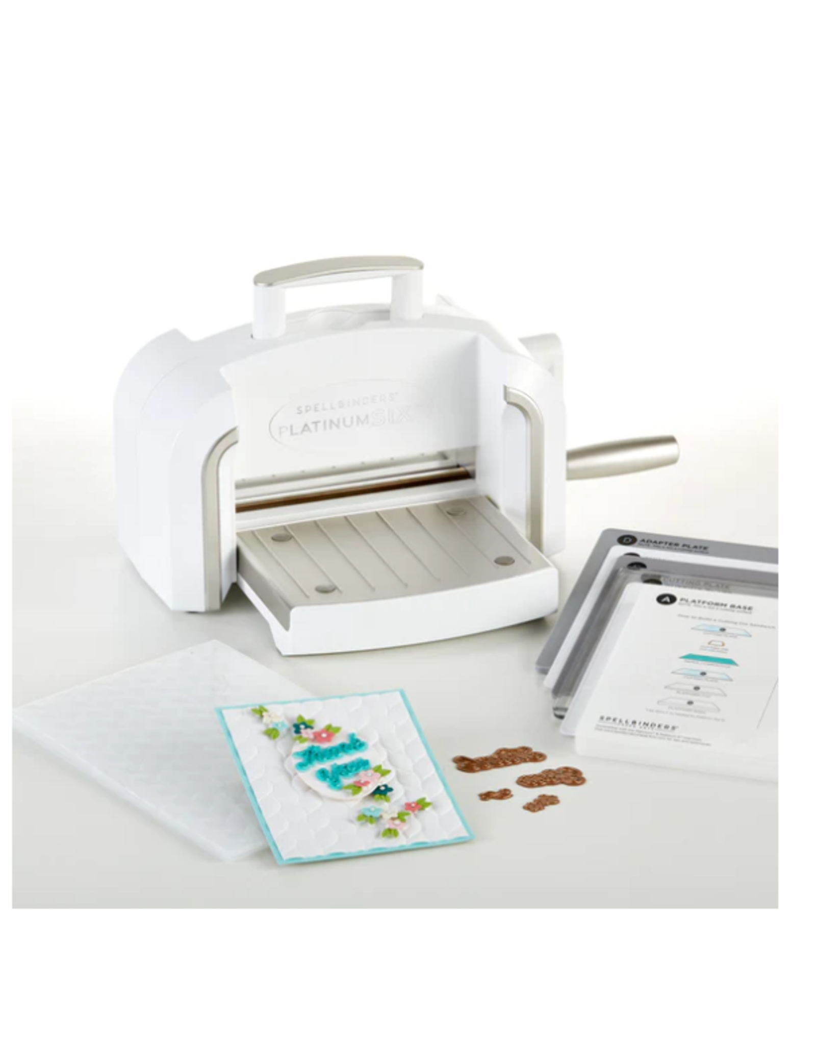 SPELLBINDERS SPELLBINDERS NEW & IMPROVED PLATINUM 6 DIE CUTTING & EMBOSSING MACHINE WITH UNIVERSAL PLATE SYSTEM
