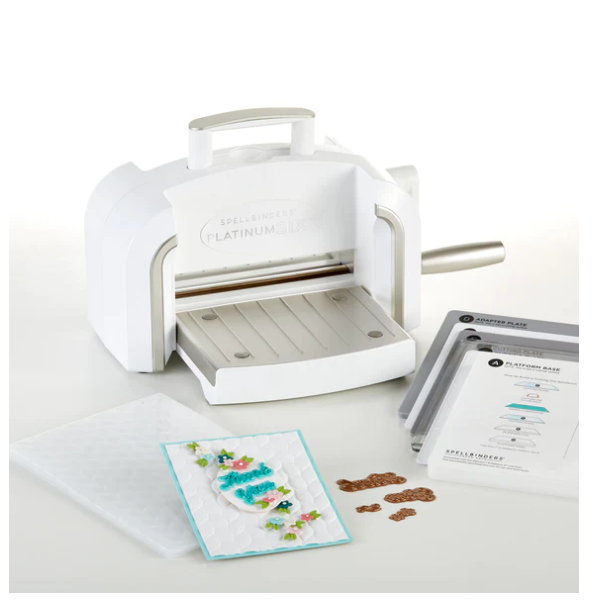 SPELLBINDERS SPELLBINDERS NEW & IMPROVED PLATINUM 6 DIE CUTTING & EMBOSSING MACHINE WITH UNIVERSAL PLATE SYSTEM
