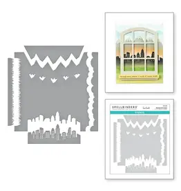 SPELLBINDERS SPELLBINDERS TINA SMITH WINDOWS WITH A VIEW COLLECTION BACKGROUND SCAPES STENCILS