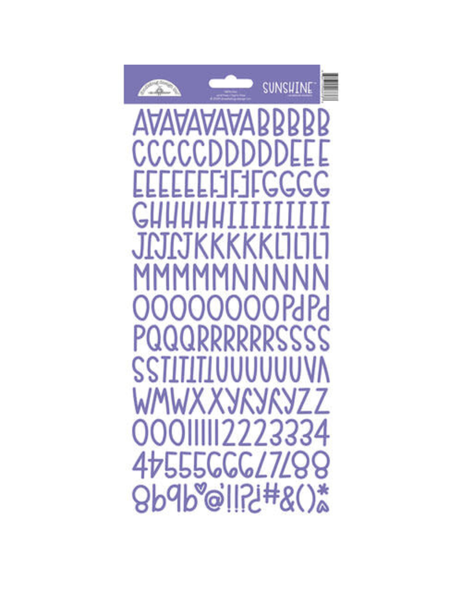 DOODLEBUG DESIGN DOODLEBUG DESIGN SUNSHINE LILAC ALPHA 6x13 CARDSTOCK STICKERS