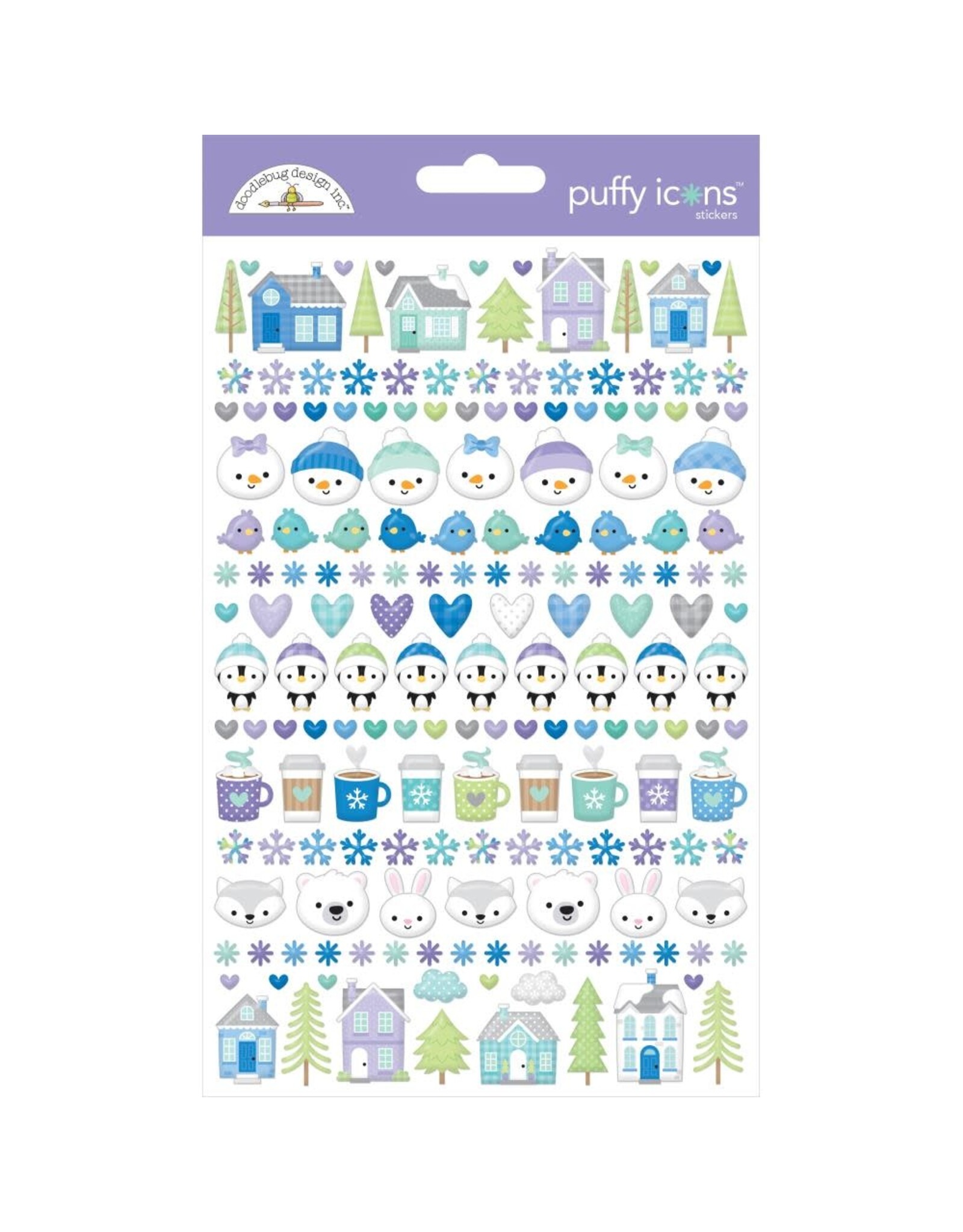 DOODLEBUG DESIGNS DOODLEBUG DESIGN SNOW MUCH FUN PUFFY ICONS STICKERS