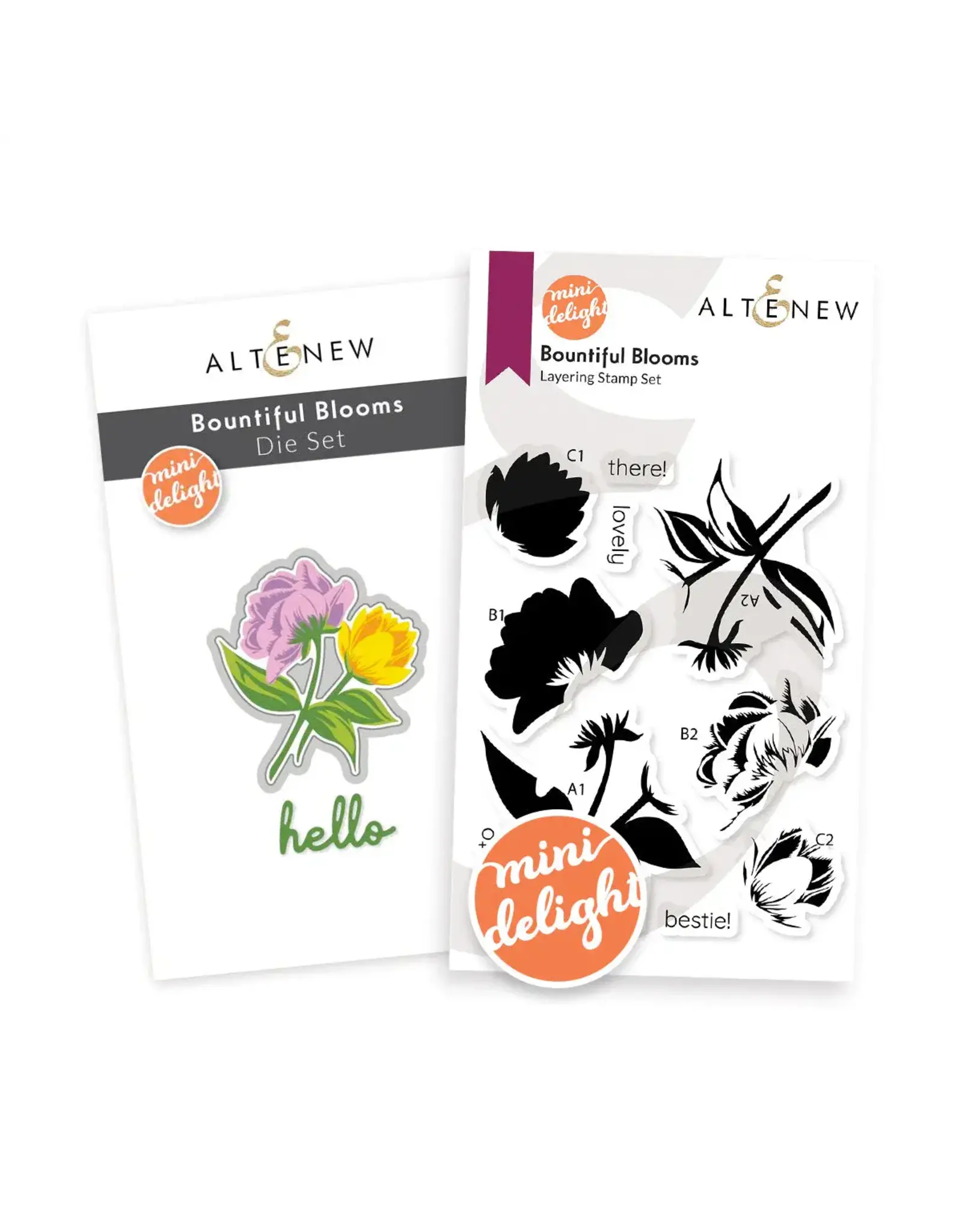 ALTENEW ALTENEW MINI DELIGHT: BOUNTIFUL BLOOMS LAYERING CLEAR STAMP & DIE SET