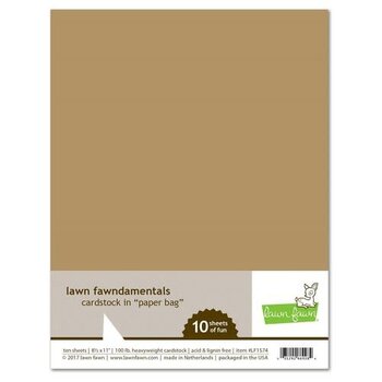 LAWN FAWN LAWN FAWN PAPER BAG 8.5x11 CARDSTOCK 10/PK