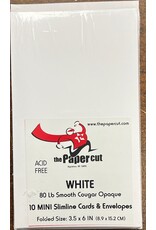 PAPER CUT THE PAPER CUT MINI SLIMLINE CARDS (3.5x6 FOLDED) WITH ENVELOPES 10/PK
