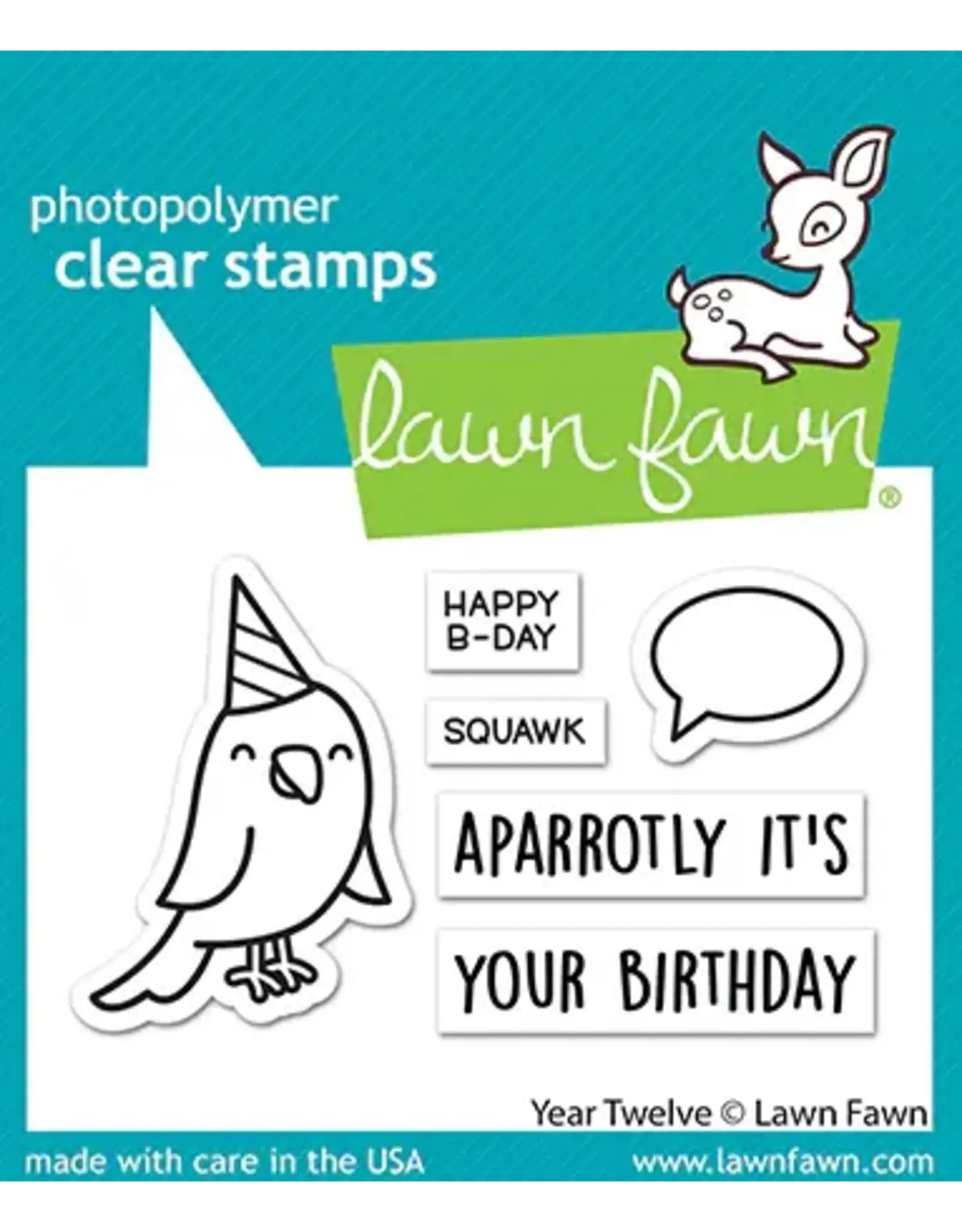 LAWN FAWN LAWN FAWN YEAR TWELVE CLEAR STAMP AND DIE SET