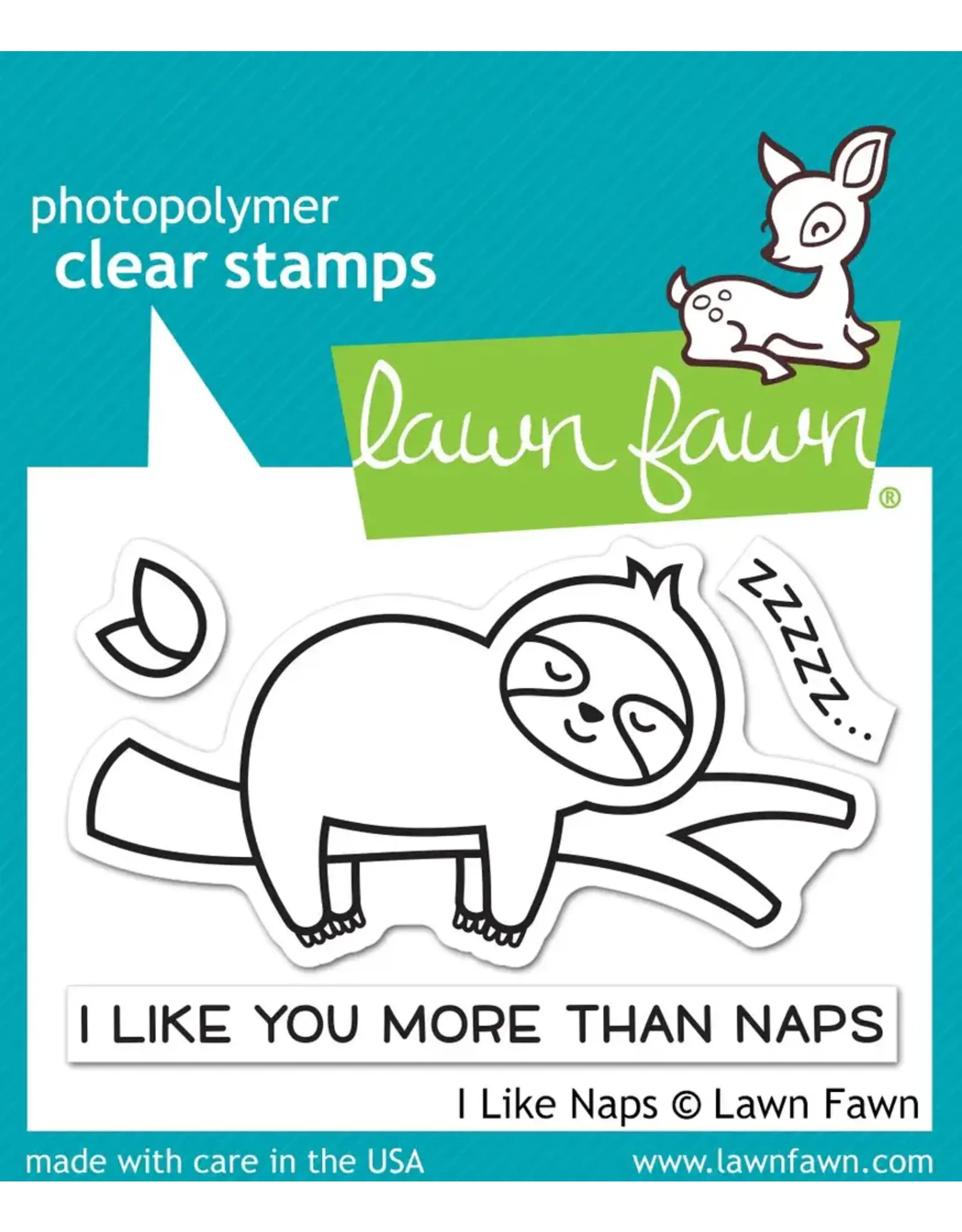 LAWN FAWN LAWN FAWN I LIKE NAPS CLEAR STAMP AND DIE SET