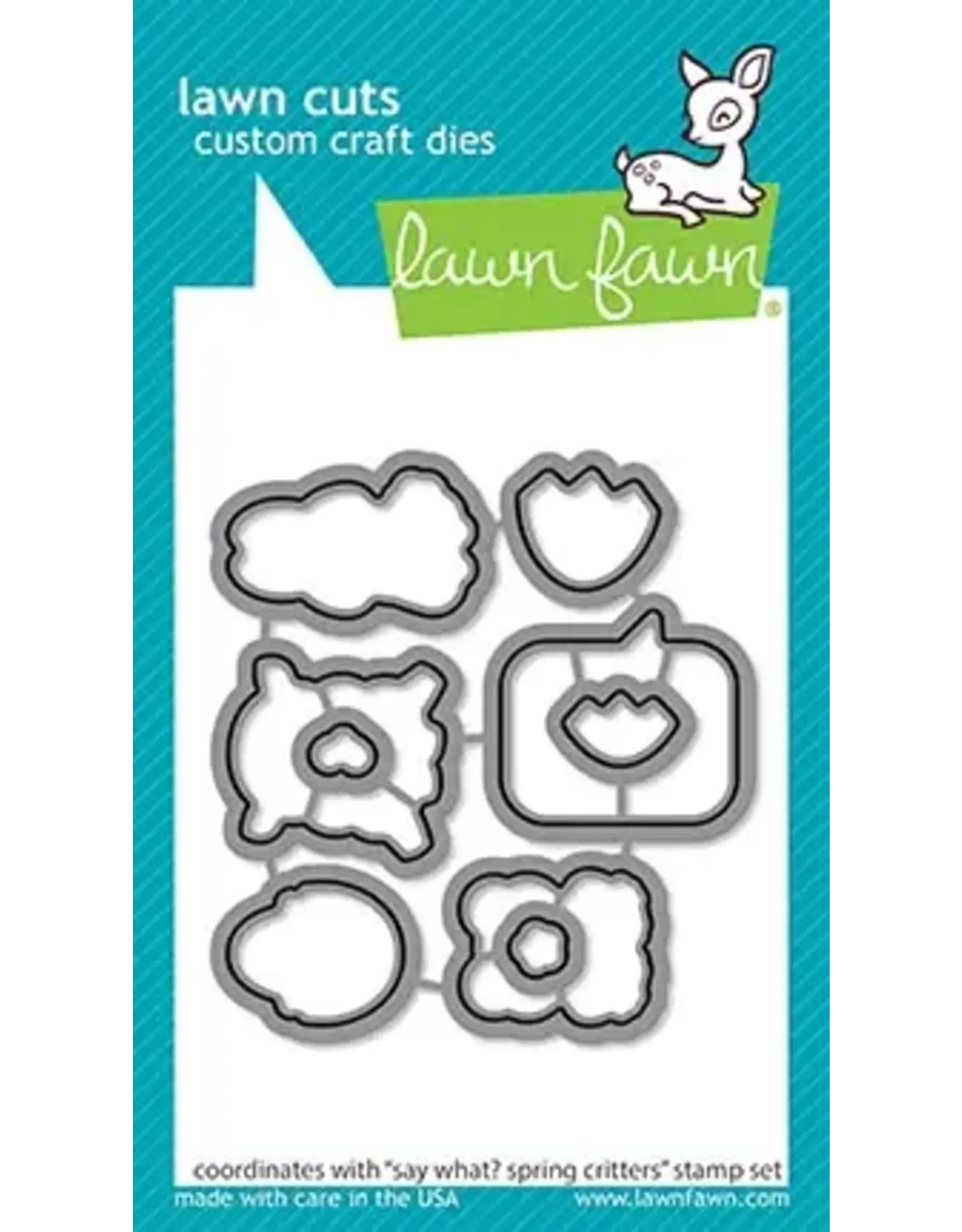 LAWN FAWN LAWN FAWN SAY WHAT? SPRING CRITTERS CLEAR STAMP AND DIE SET