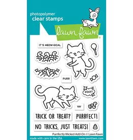 LAWN FAWN LAWN FAWN PURRFECTLY WICKED ADD-ON CLEAR STAMP AND DIE SET