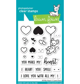 LAWN FAWN LAWN FAWN ALL MY HEART CLEAR STAMP SET