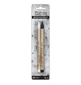 RANGER TIM HOLTZ DISTRESS WATERCOLOR PENCIL PICKET FENCE & BLACK SOOT