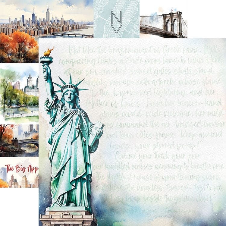 PAPER HOUSE PRODUCTIONS PAPER HOUSE LADY LIBERTY 12X12 CARDSTOCK