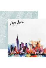 PAPER HOUSE PRODUCTIONS PAPER HOUSE NEW YORK SKYLINE 12X12 CARDSTOCK