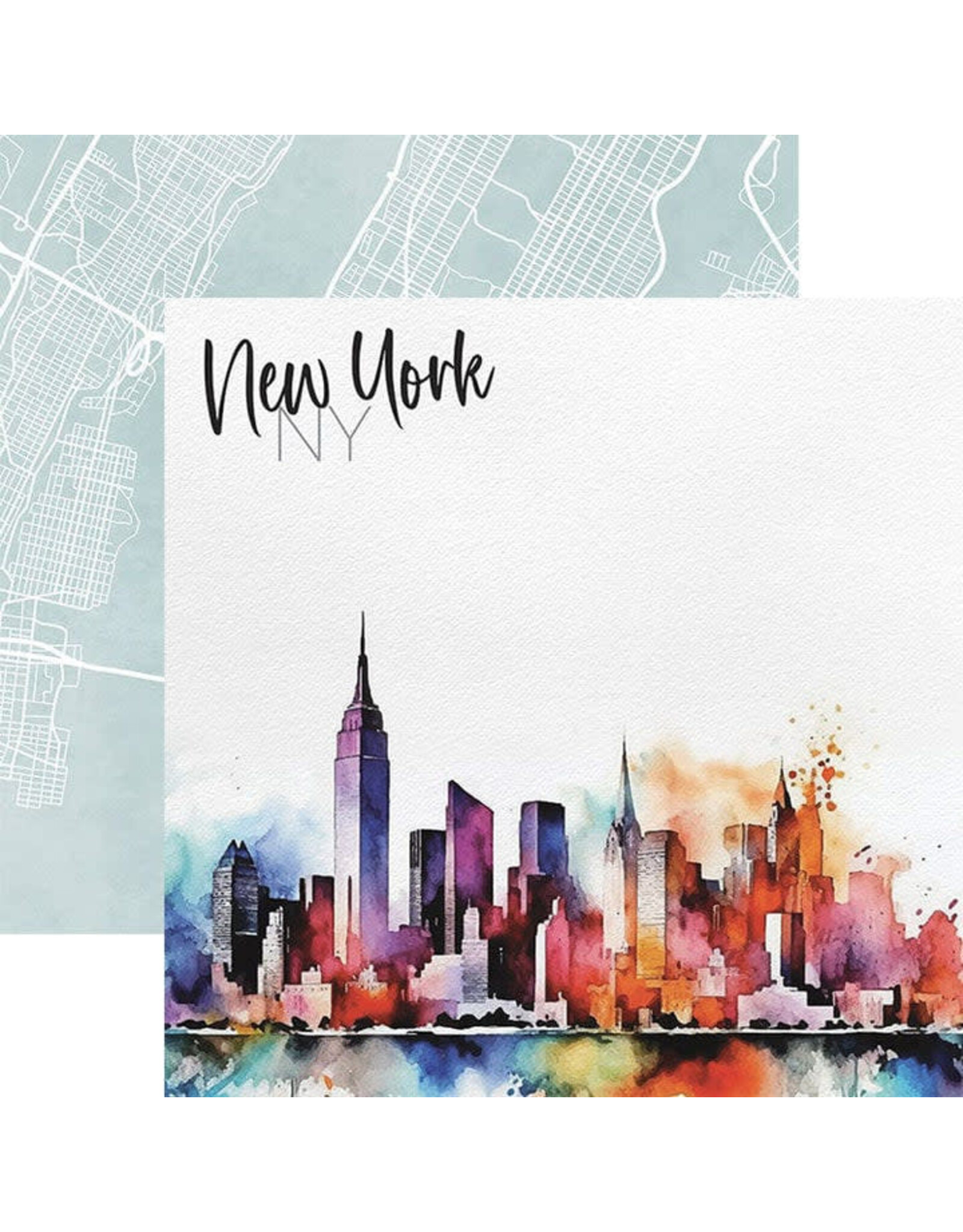 PAPER HOUSE PRODUCTIONS PAPER HOUSE NEW YORK SKYLINE 12X12 CARDSTOCK