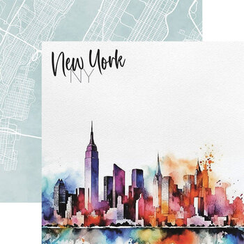 PAPER HOUSE PRODUCTIONS PAPER HOUSE NEW YORK SKYLINE 12X12 CARDSTOCK