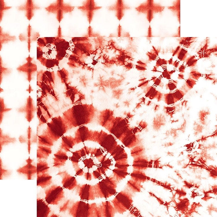 PAPER HOUSE PRODUCTIONS PAPER HOUSE RED WATERCOLOR TIE-DYE 12x12 CARDSTOCK