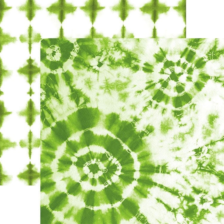 PAPER HOUSE PRODUCTIONS PAPER HOUSE GREEN WATERCOLOR TIE-DYE 12x12 CARDSTOCK