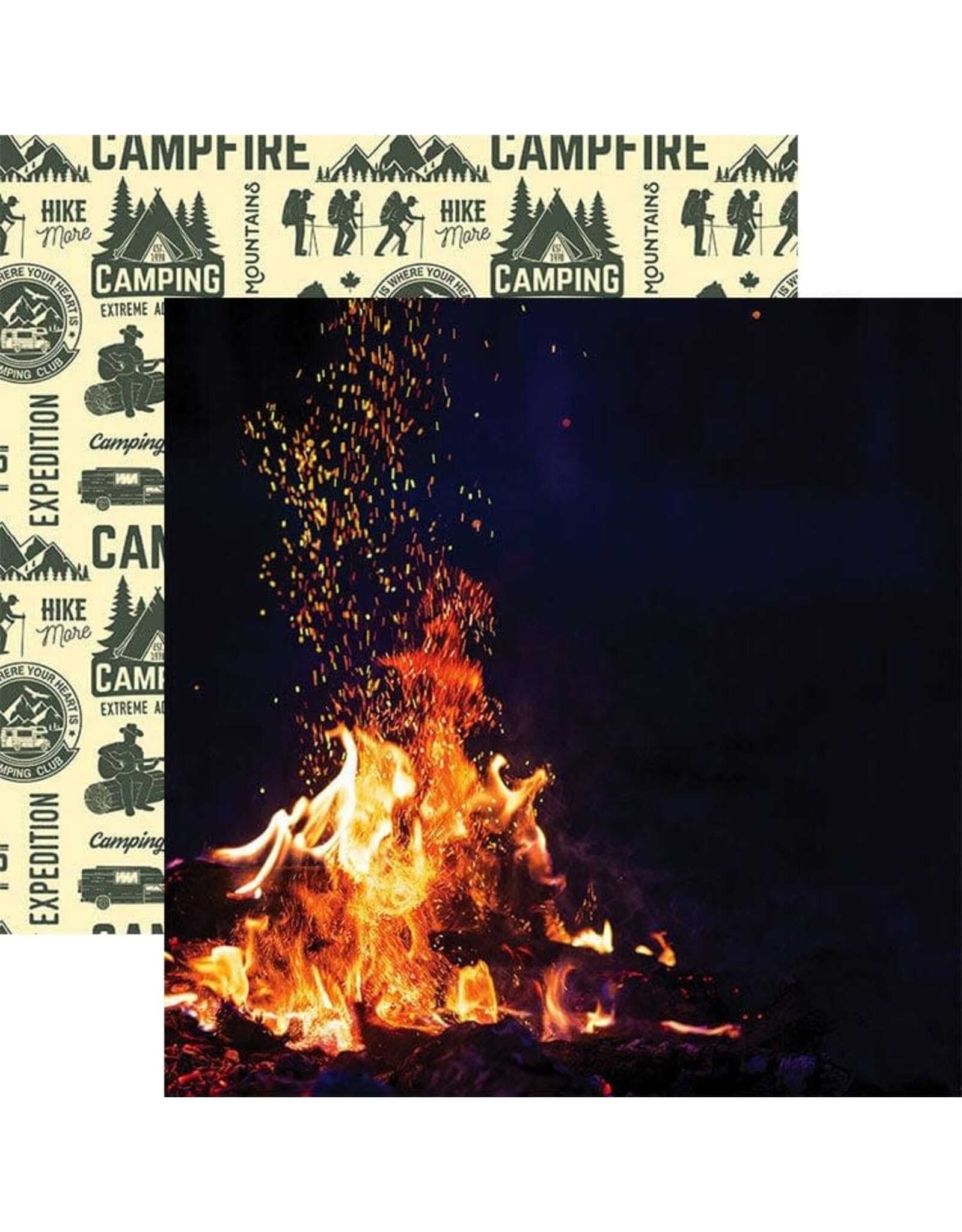 PAPER HOUSE PRODUCTIONS PAPER HOUSE CAMPFIRE 12x12 CARDSTOCK