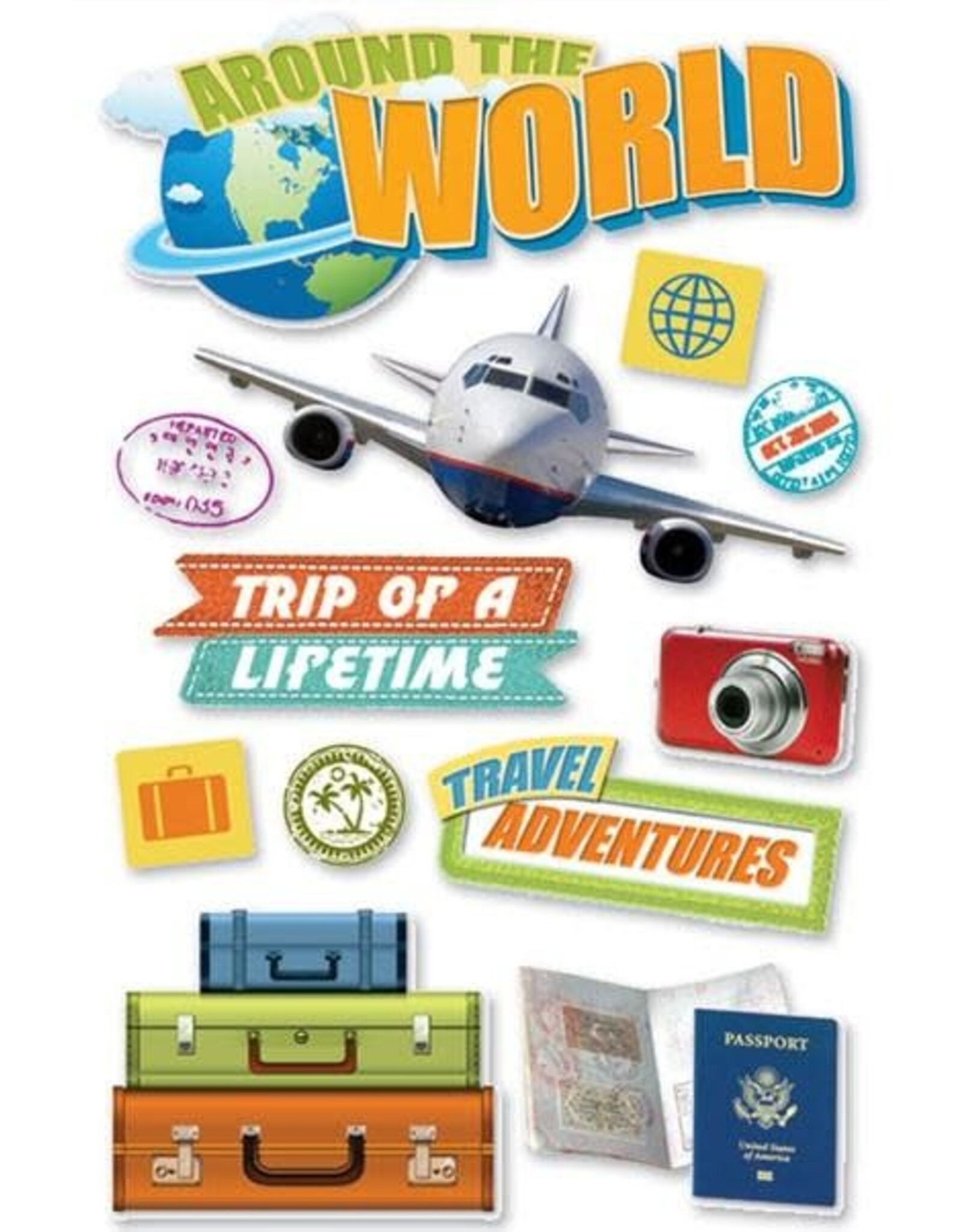 PAPER HOUSE PRODUCTIONS PAPER HOUSE WORLD TRAVEL 3D STICKERS