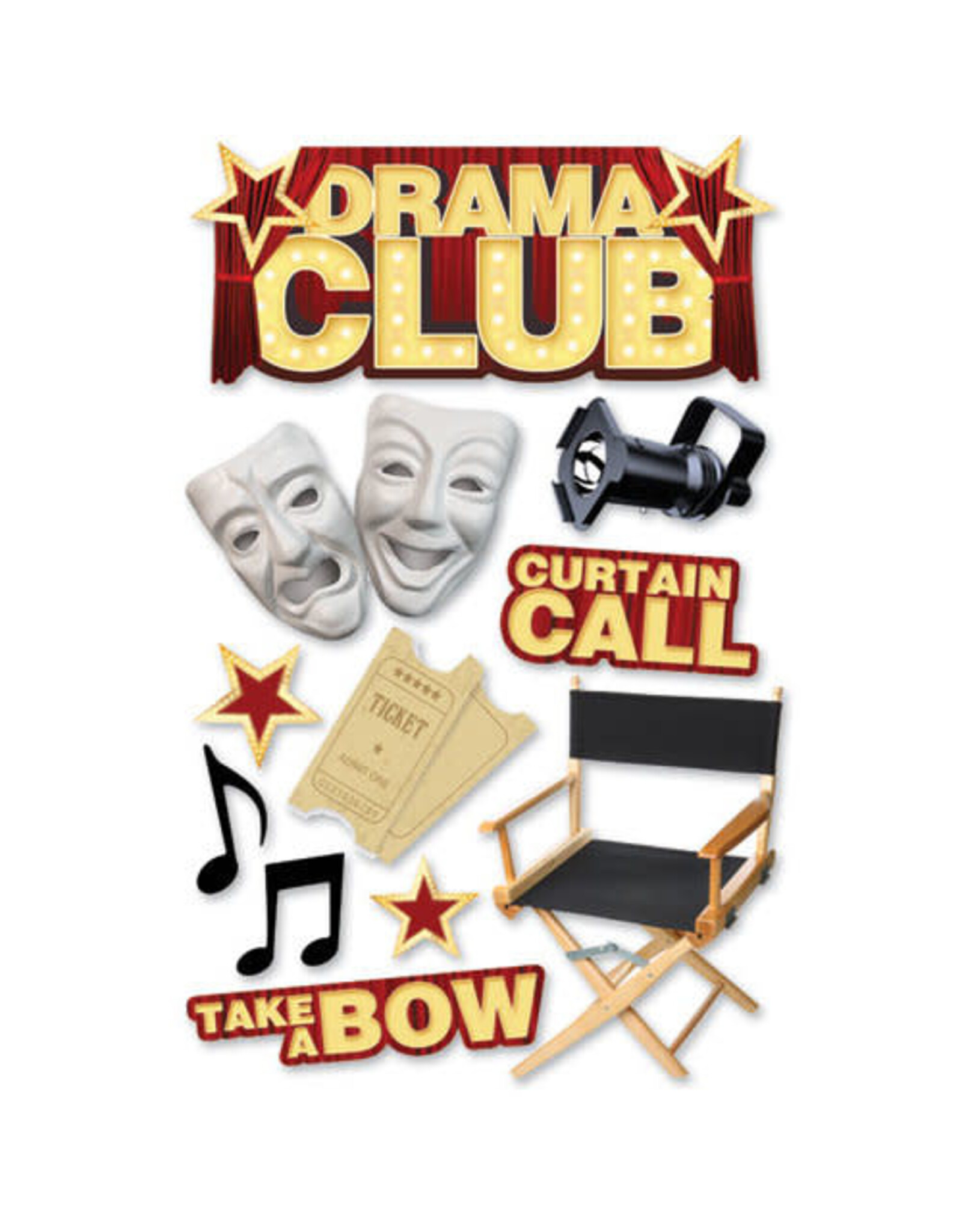 PAPER HOUSE PRODUCTIONS PAPER HOUSE DRAMA CLUB 3D STICKERS