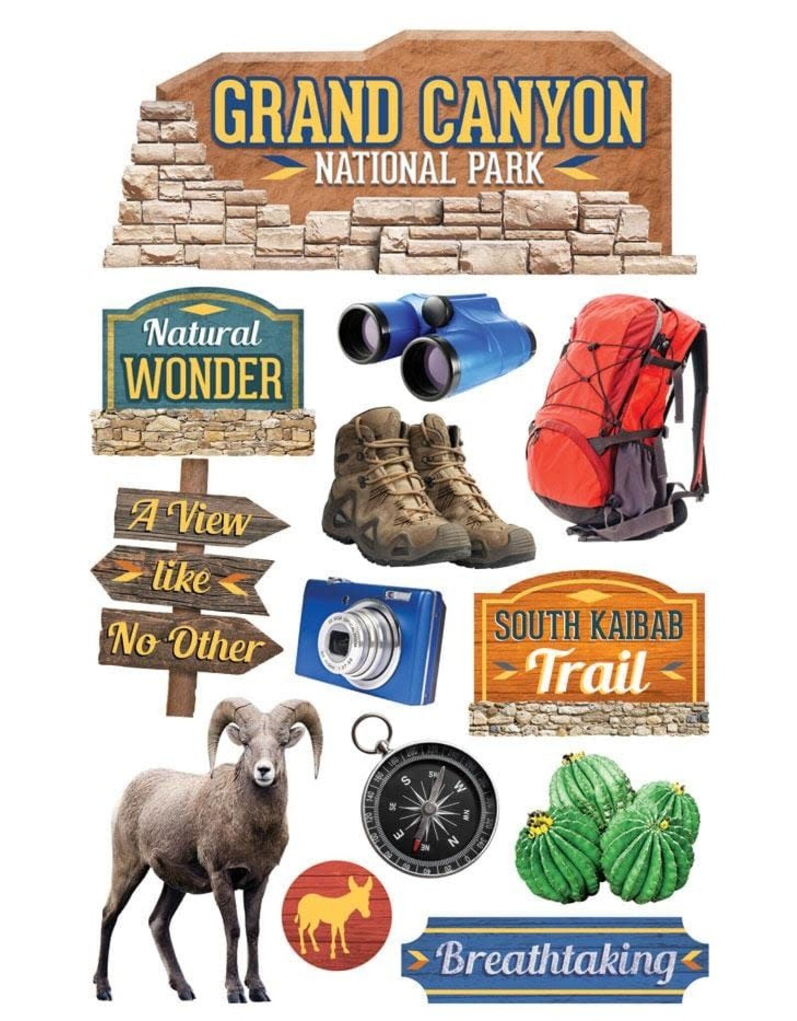 PAPER HOUSE PRODUCTIONS PAPER HOUSE GRAND CANYON 3D STICKERS
