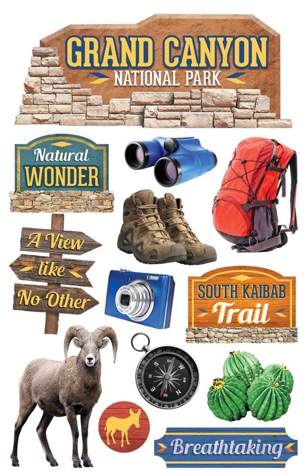 PAPER HOUSE PRODUCTIONS PAPER HOUSE GRAND CANYON 3D STICKERS
