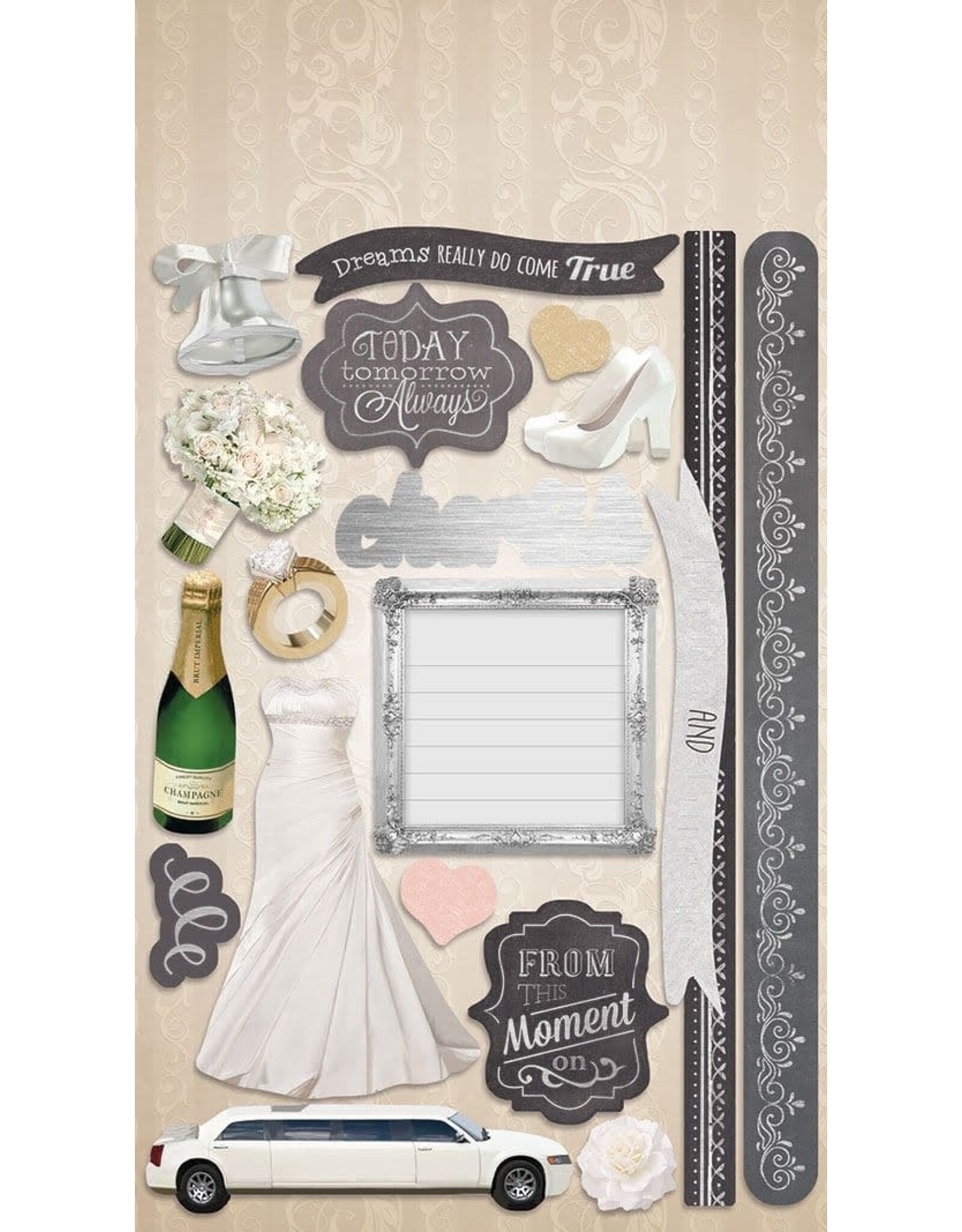 PAPER HOUSE PRODUCTIONS PAPER HOUSE STICKY PIX TO HAVE & TO HOLD WEDDING MULTIPACK STICKER SHEETS