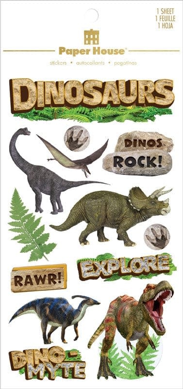 PAPER HOUSE PRODUCTIONS PAPER HOUSE DINOSAURS 3D STICKERS