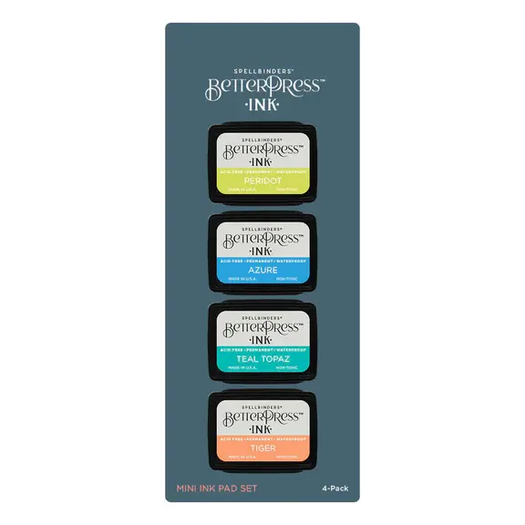 SPELLBINDERS SPELLBINDERS BETTERPRESS INK TROPICAL MINI SET 4/PK