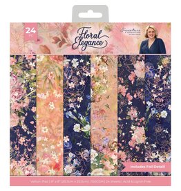 CRAFTERS COMPANION CRAFTERS COMPANION SARA DAVIES SIGNATURE COLLECTION FLORAL ELEGANCE VELLUM 8x8 PAD