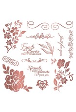 CRAFTERS COMPANION CRAFTERS COMPANION SARA DAVIES SIGNATURE COLLECTION FLORAL ELEGANCE 8x8 FOIL TRANSFERS