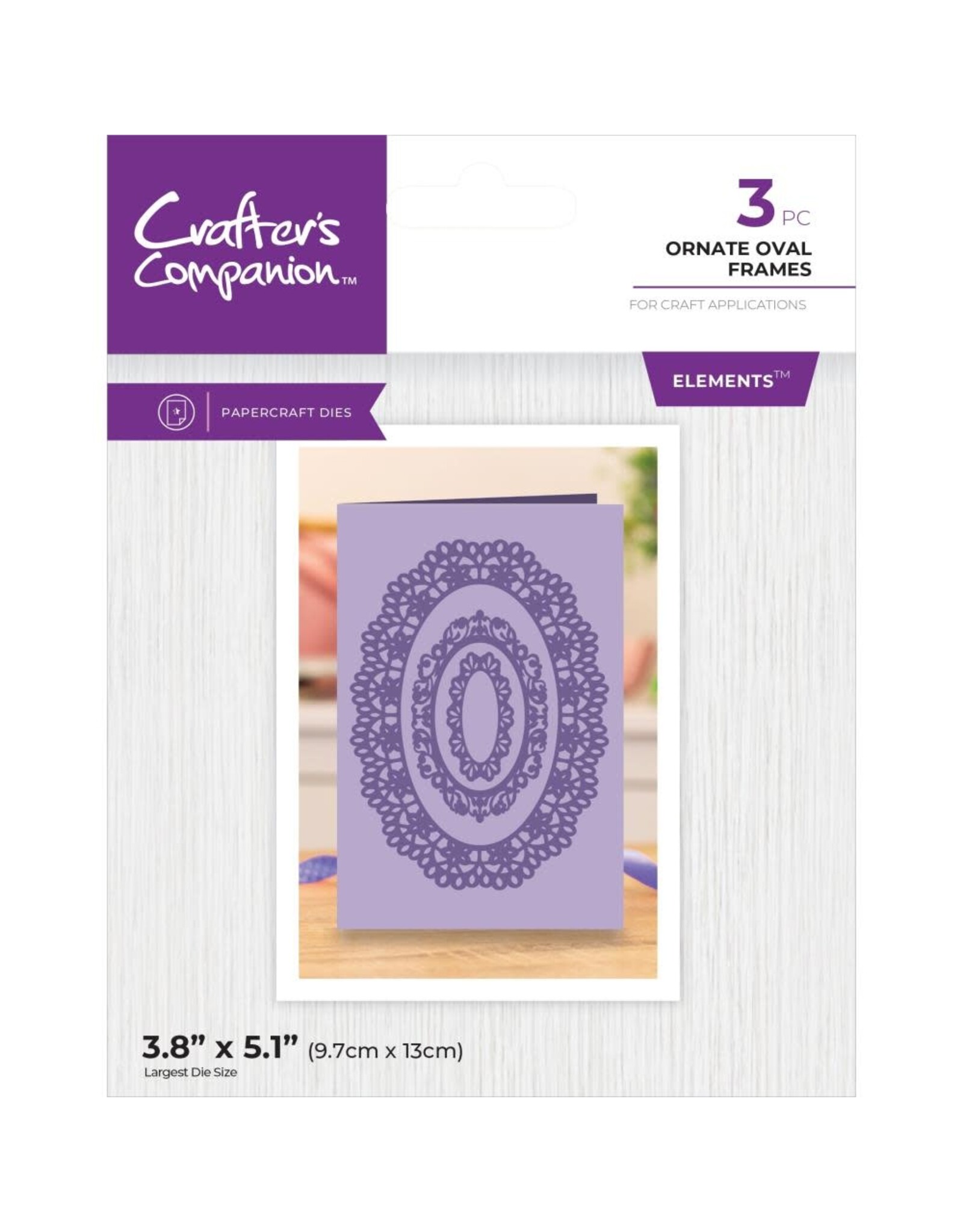 CRAFTERS COMPANION CRAFTERS COMPANION ELEMENTS ORNATE OVAL FRAMES DIE SET