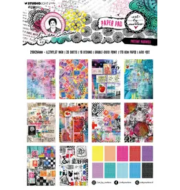 STUDIOLIGHT STUDIOLIGHT ART BY MARLENE SIGNATURE COLLECTION POSTAGE MADNESS 8x12 PAPER PAD