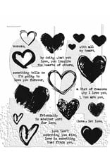 STAMPERS ANONYMOUS STAMPERS ANONYMOUS TIM HOLTZ LOVE NOTES 7x8.5 CLING STAMP SET