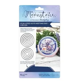 HUNKYDORY CRAFTS LTD. HUNKYDORY MOONSTONE SCALLOPED DOTS NESTING DIES - CIRCLES DIE SET