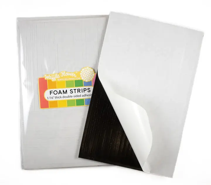 WAFFLE FLOWER WAFFLE FLOWER 1/16" THICK DOUBLE SIDED ADHESIVE BLACK FOAM STRIPS