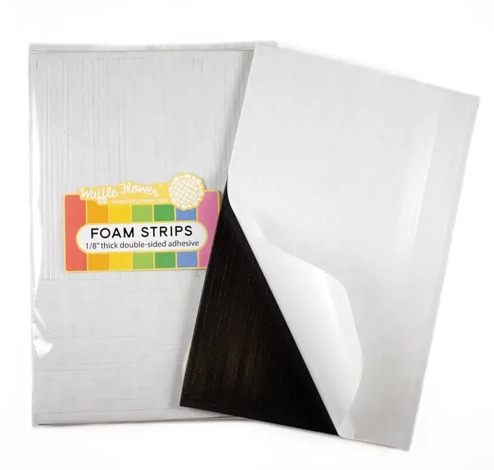 WAFFLE FLOWER WAFFLE FLOWER 1/8" THICK DOUBLE SIDED ADHESIVE BLACK FOAM STRIPS