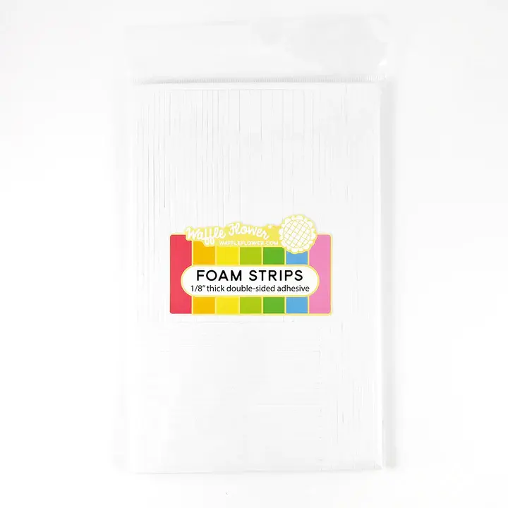 WAFFLE FLOWER WAFFLE FLOWER 1/8" THICK DOUBLE SIDED ADHESIVE WHITE FOAM STRIPS