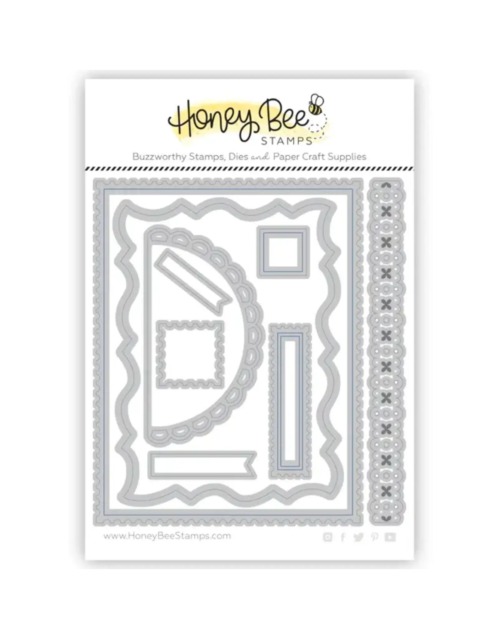HONEY BEE STAMPS LOVELY LAYOUTS: POSTED DIE SET - Scrapbook Centrale