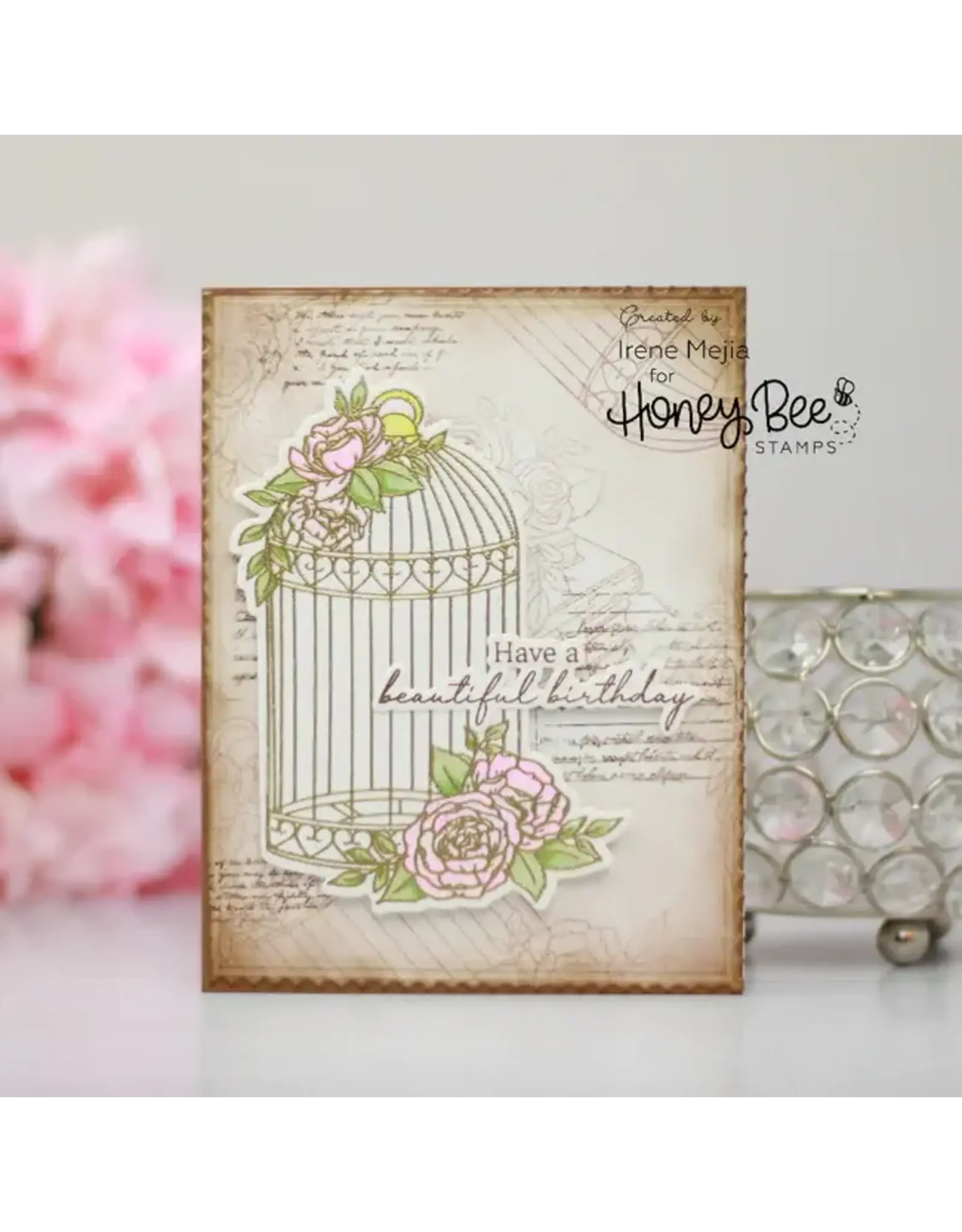 HONEY BEE HONEY BEE STAMPS LOVE IS A ROSE CLEAR STAMP SET