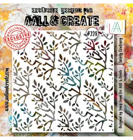 AALL & CREATE AALL & CREATE TRACY EVANS #228 SWIRLY CONTRARY 6x6 STENCIL