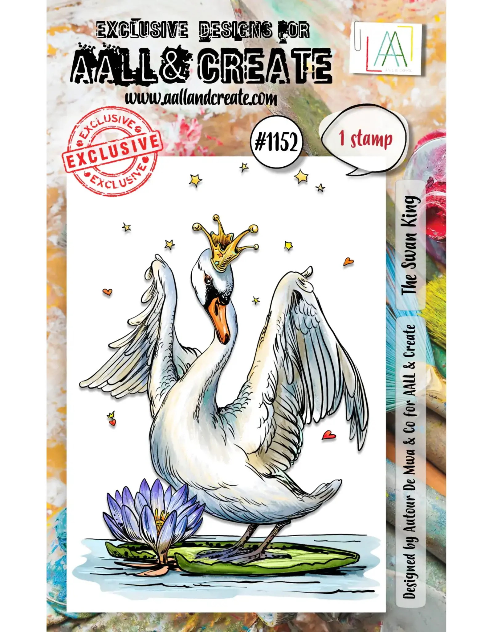AALL & CREATE AALL & CREATE AUTOUR DE MWA #1152 THE SWAN KING A7 CLEAR STAMP