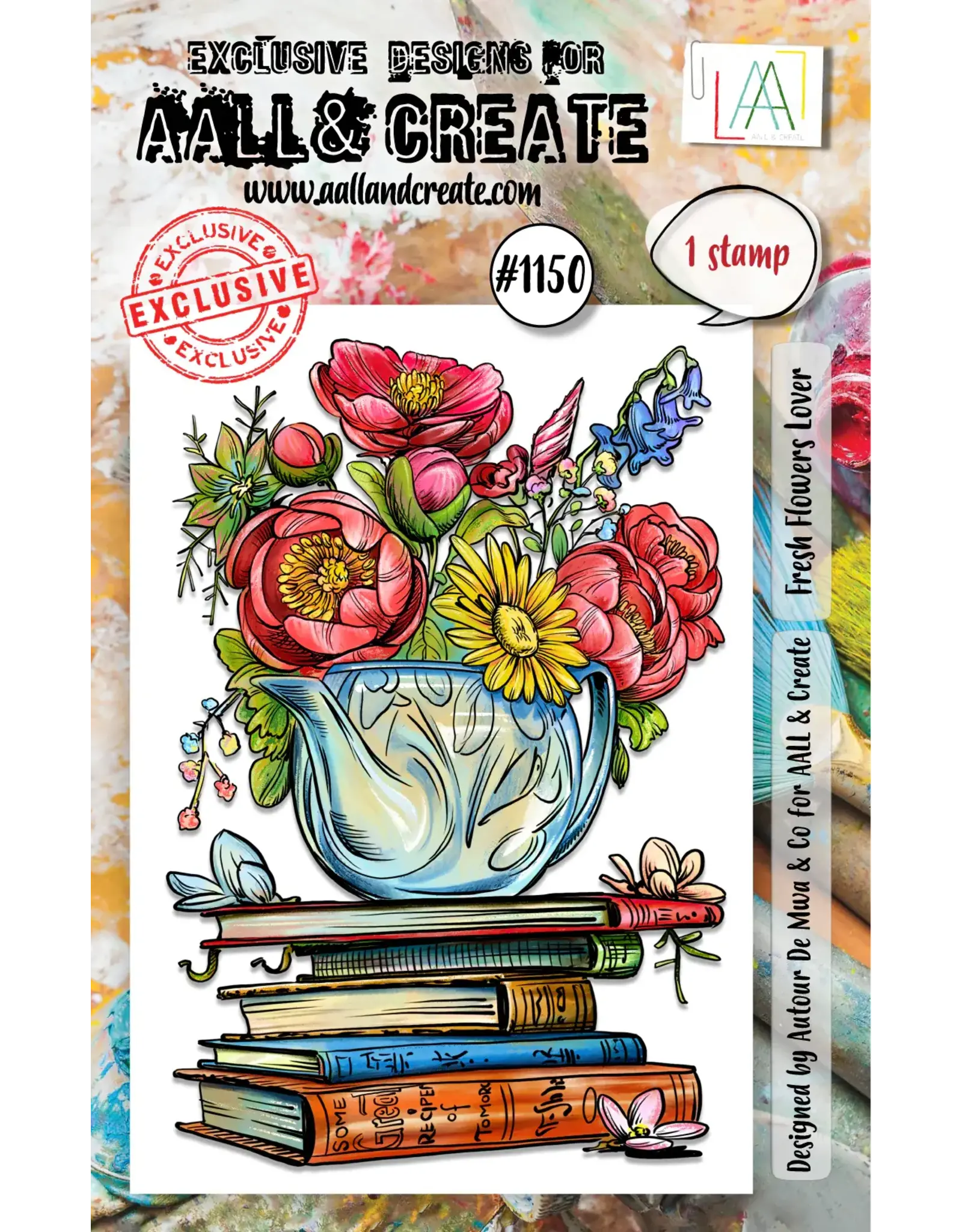 AALL & CREATE AALL & CREATE AUTOUR DE MWA #1150 FRESH FLOWERS LOVER A7 CLEAR STAMP